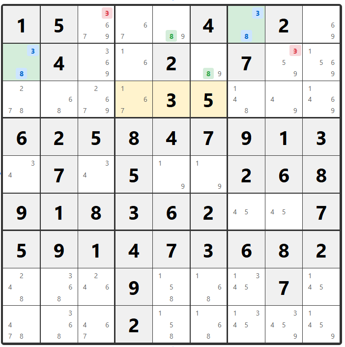 Sudoku Chute Remote Pairs Örnek 2