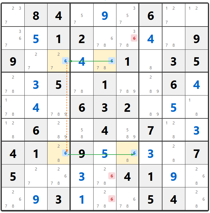 Sudoku Skyscraper Tekniği Örneği 2