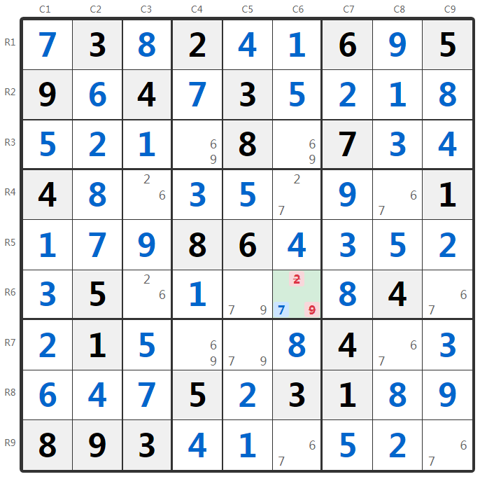 Sudoku BUG Tekniği Örneği