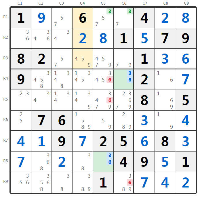 Sudoku Chute Remote Pairs Örneği - Dikey Kule
