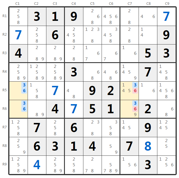 Unique Rectangle Type 4 Örneği